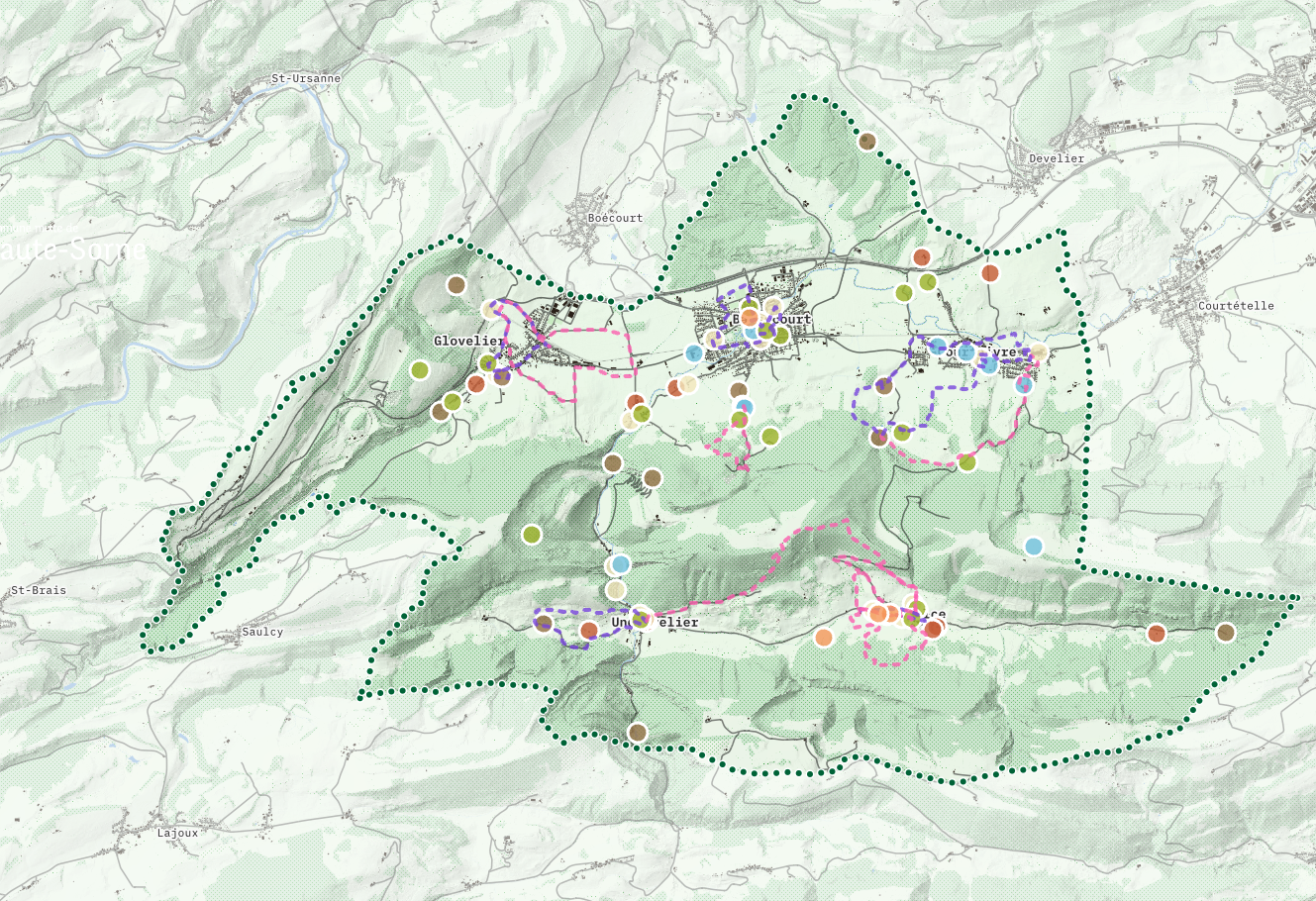 Carte touristique de Haute-Sorne