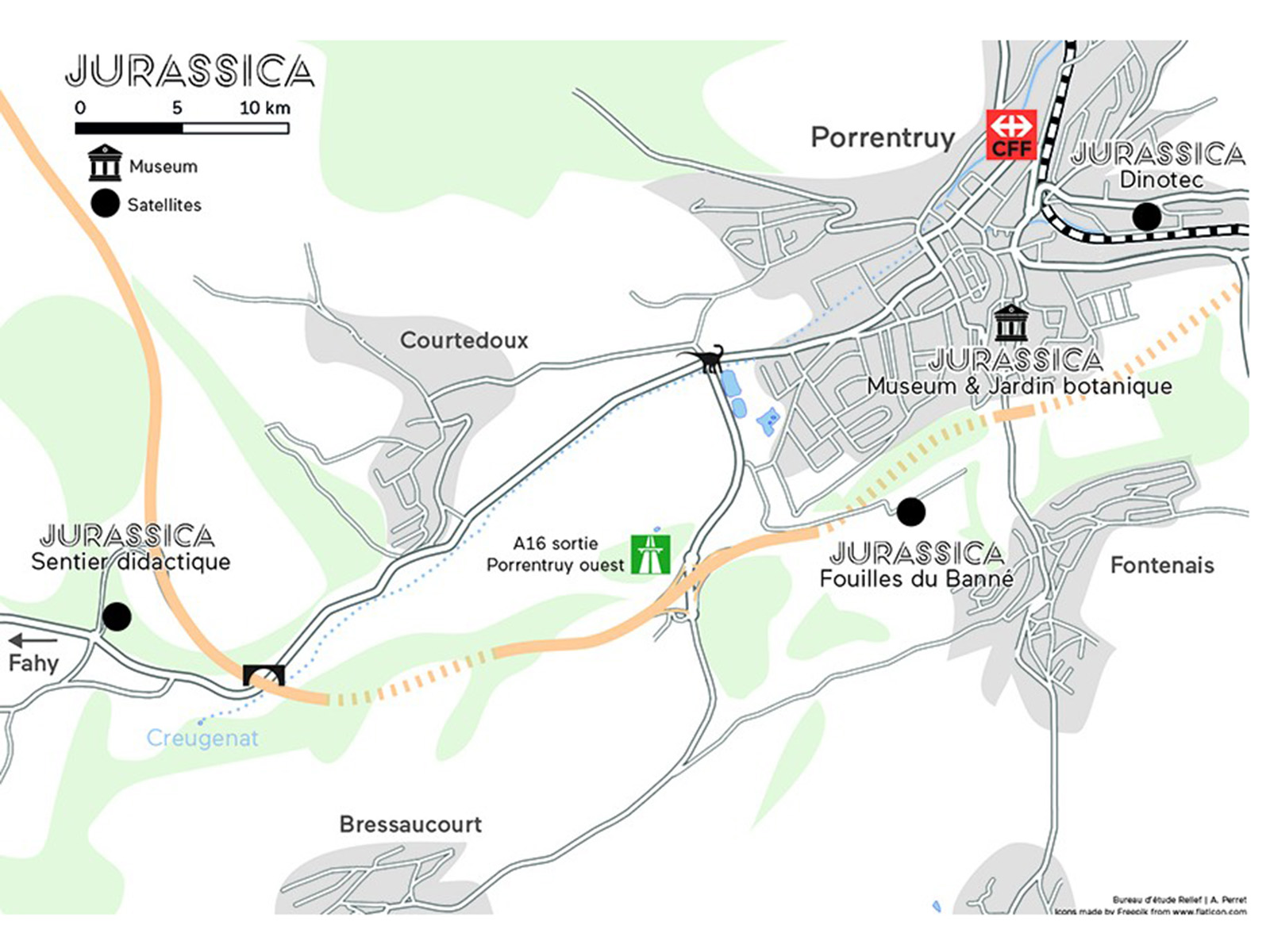 Plan d&rsquo;accès pour Jurassica