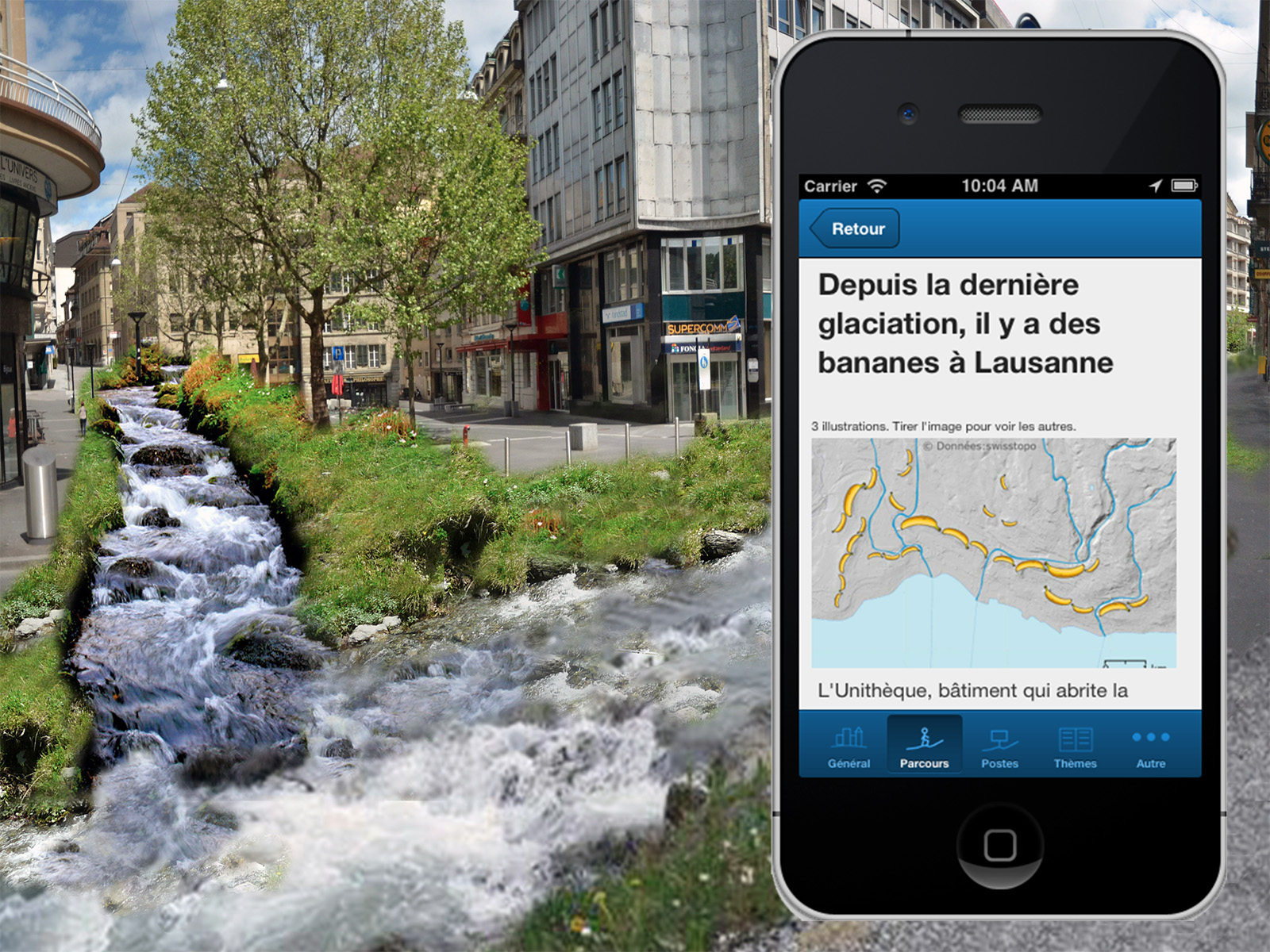 Sentier sur smartphone: le GéoGuide Lausanne
