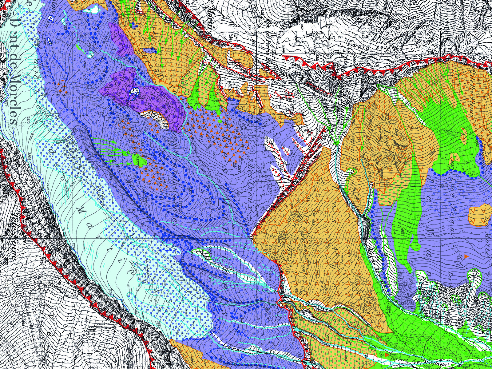 Etude et carte géomorphologique